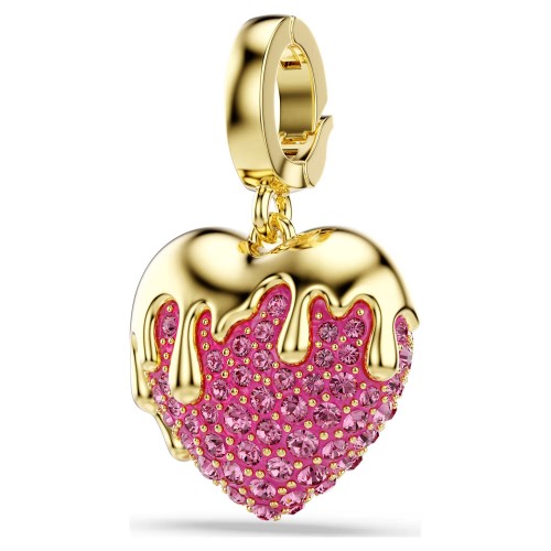 SWAROVSKI Idyllia Γούρι, Καρδιά, Ροζ, Επιμετάλλωση σε Χρυσό Τόνο 5742953