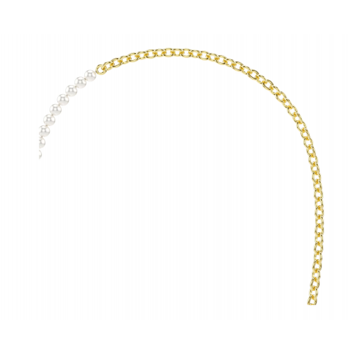 SWAROVSKI Κολιέ Idyllia Crystal Pearl, Λευκό, Επιμετάλλωση σε χρυσό τόνο 5742961