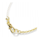 SWAROVSKI Κολιέ Idyllia Crystal Pearl, Λευκό, Επιμετάλλωση σε χρυσό τόνο 5742961