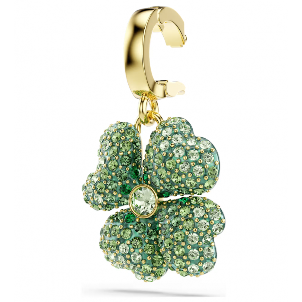 SWAROVSKI Γούρι Idyllia Τυχερό Τριφύλλι, Πράσινο, Επιμετάλλωση σε Χρυσό Τόνο 5743130