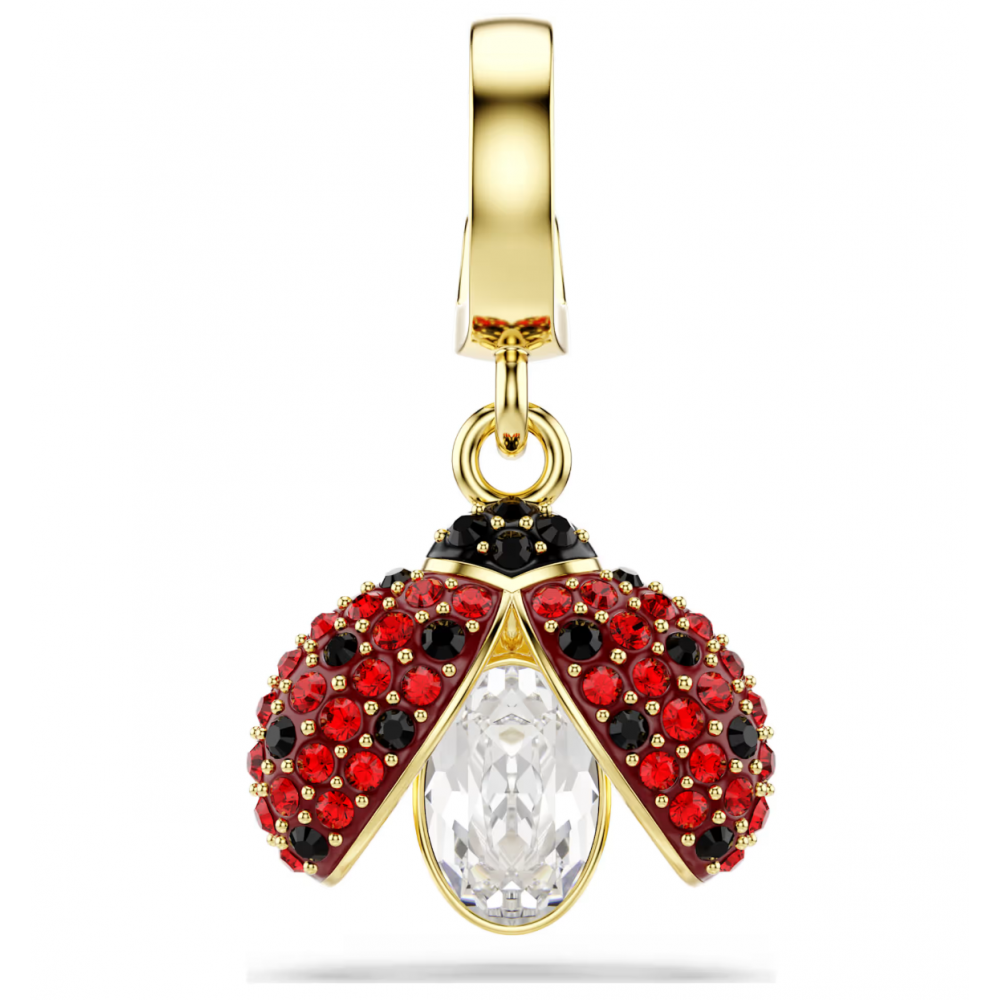 SWAROVSKI Γούρι Idyllia, Πασχαλίτσα, Μίξη Κοπών, Κόκκινο, Επιμετάλλωση σε Χρυσό Τόνο 5743138