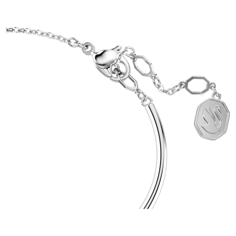 SWAROVSKI Constella Άκαμπτο βραχιόλι, Dancing Stone, Λευκό, Στρογγυλή Κοπή, Επιμετάλλωση Ροδίου 5743523