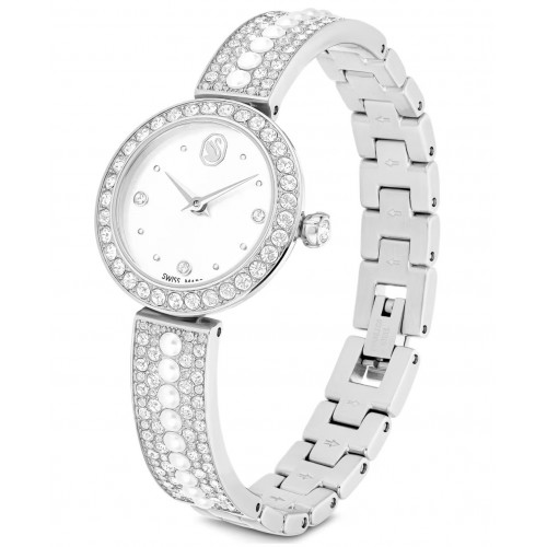 SWAROVSKI Matrix Pearl Bangle Eλβετικής κατασκευής, Κρυστάλλινο μπρασελέ, σε Ασημί τόνο 5743680
