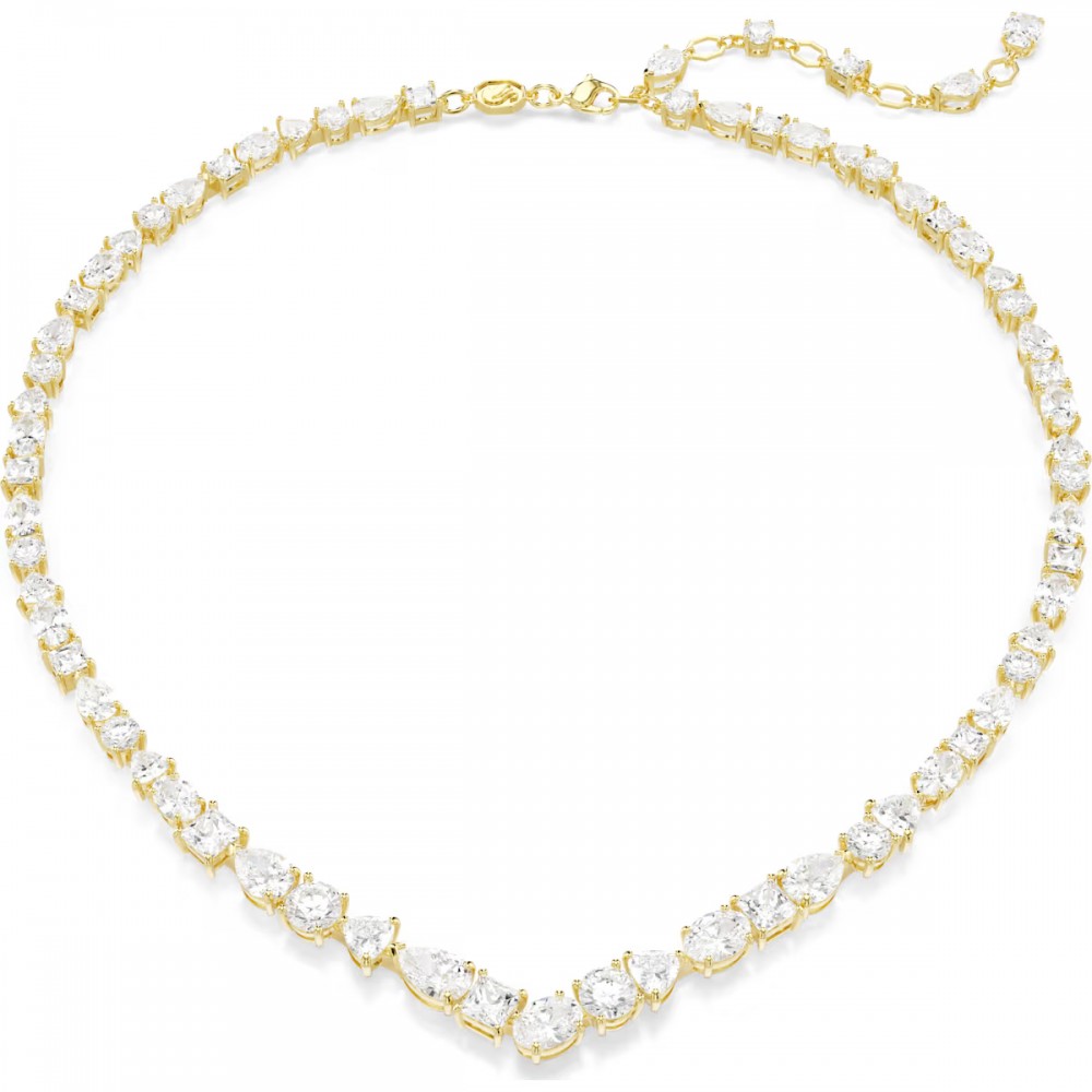 SWAROVSKI Κολιέ Mesmera, Μίξη Κοπών,  Λευκό, Επιμετάλλωση σε χρυσό τόνο 5743826