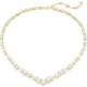 SWAROVSKI Κολιέ Mesmera, Μίξη Κοπών,  Λευκό, Επιμετάλλωση σε χρυσό τόνο 5743826