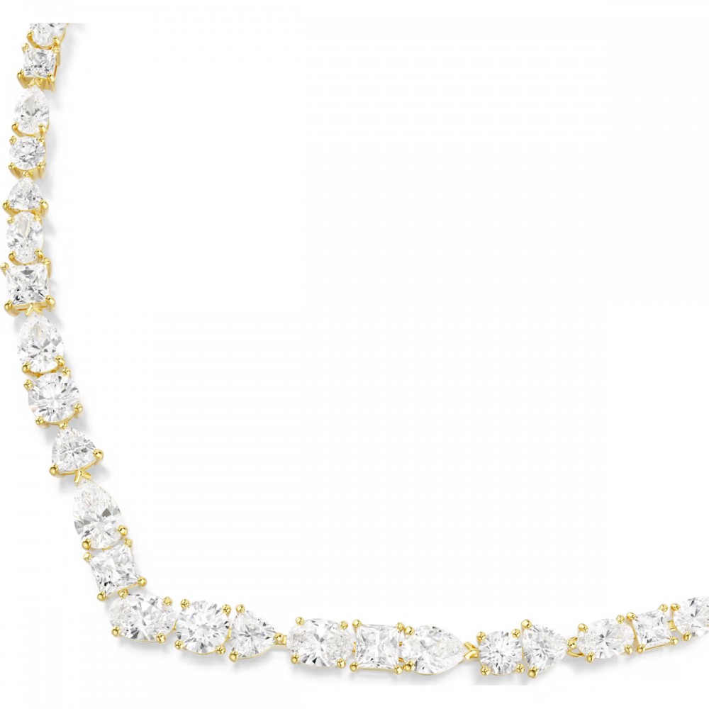 SWAROVSKI Κολιέ Mesmera, Μίξη Κοπών,  Λευκό, Επιμετάλλωση σε χρυσό τόνο 5743826