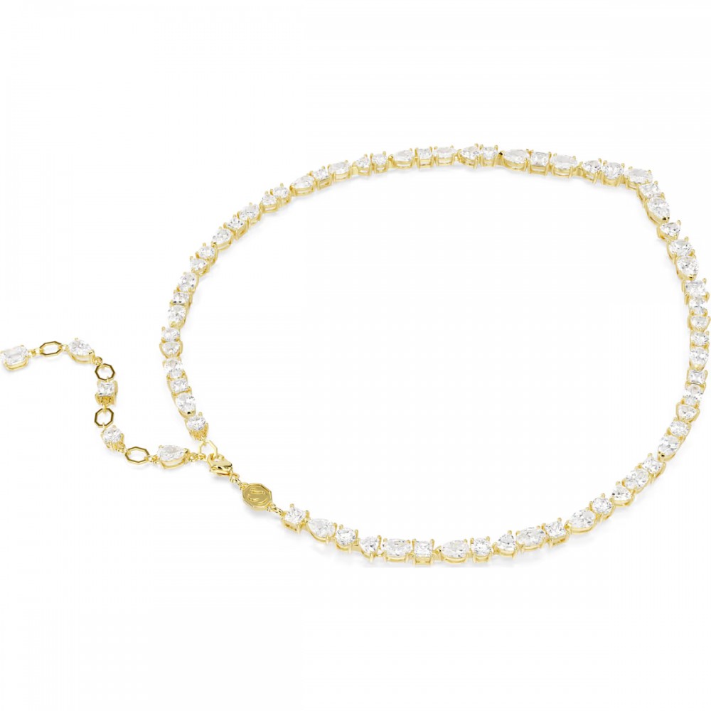 SWAROVSKI Κολιέ Mesmera, Μίξη Κοπών,  Λευκό, Επιμετάλλωση σε χρυσό τόνο 5743826