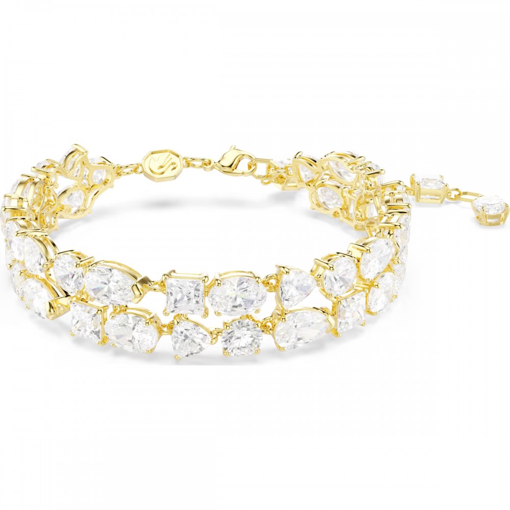 SWAROVSKI Mesmera Βραχιόλι ,Επιμετάλλωση σε χρυσαφί τόνο, Μικτή κοπή, Λευκό 5743827