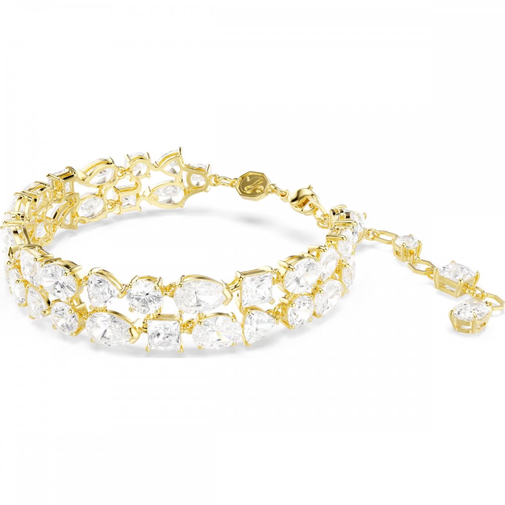 SWAROVSKI Mesmera Βραχιόλι ,Επιμετάλλωση σε χρυσαφί τόνο, Μικτή κοπή, Λευκό 5743827