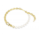 SWAROVSKI Κολιέ Idyllia Crystal Pearl, Λευκό, Επιμετάλλωση σε χρυσό τόνο 5743993