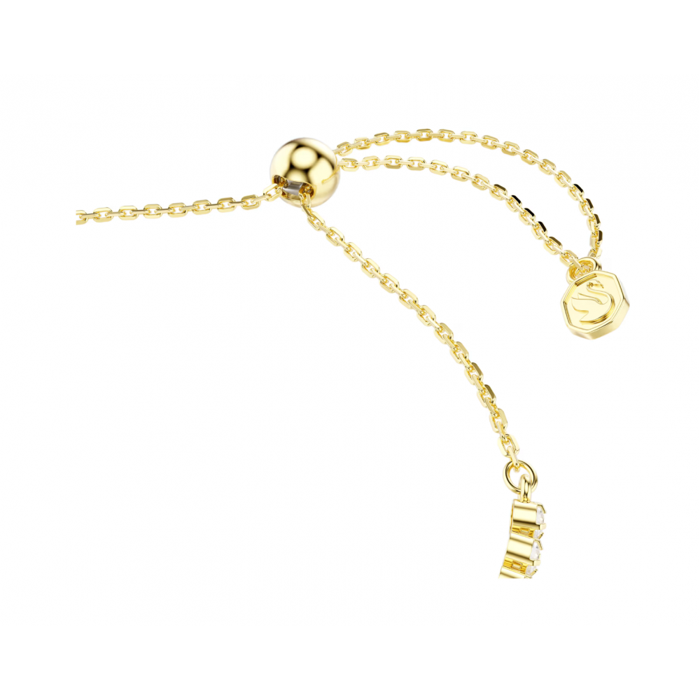 SWAROVSKI Βραχιόλι Idyllia, Μίξη Κοπών, Καρδιά με Βέλος, Λευκό, Επιμετάλλωση σε χρυσό τόνο 5744061