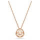 SWAROVSKI Constella Μενταγιόν με αλυσίδα, Dancing Stone, Στρογγυλή Κοπή, Ροζ-Χρυσός Τόνος 5744244