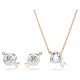SWAROVSKI Idylia Set Μικτές Κοπές, Καρδιά και Βέλος, Λευκό, Επιμετάλλωση σε Ροζ-Χρυσό Τόνο 5745580