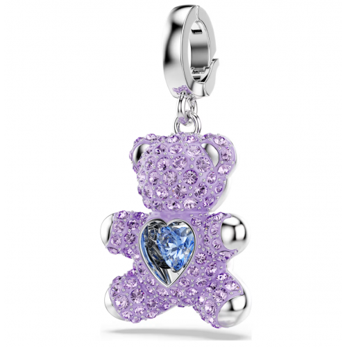 SWAROVSKI Γούρι Αρκουδάκι, Μωβ, Επιμετάλλωση Ροδίου 5745610