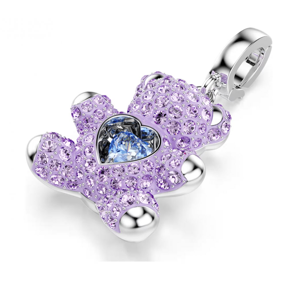 SWAROVSKI Γούρι Αρκουδάκι, Μωβ, Επιμετάλλωση Ροδίου 5745610