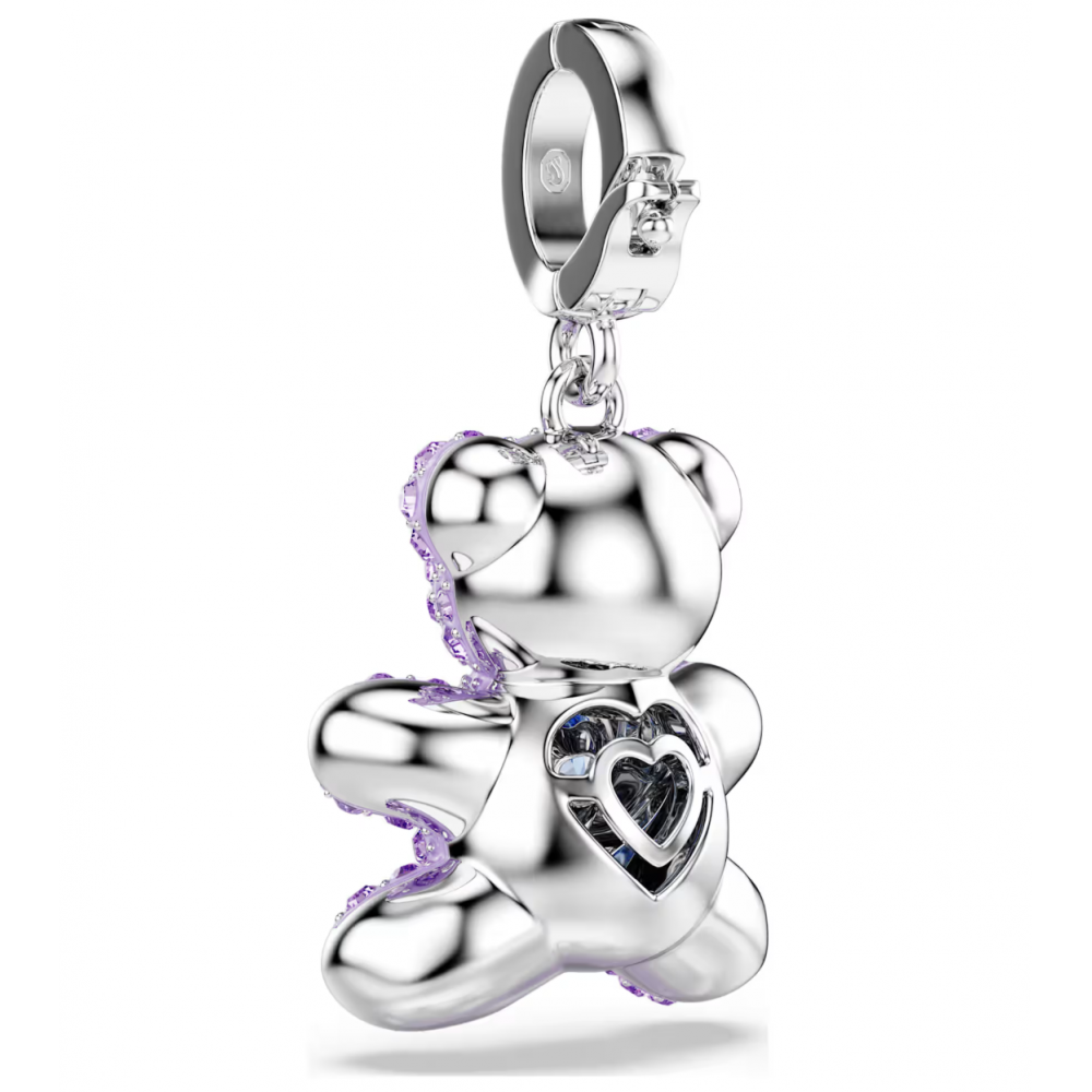 SWAROVSKI Γούρι Αρκουδάκι, Μωβ, Επιμετάλλωση Ροδίου 5745610