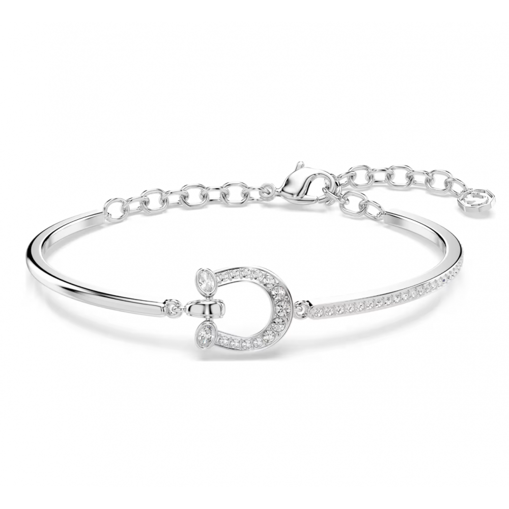 SWAROVSKI Βραχιόλι Symbolica, Pave, Πέταλο, Λευκό, Επιμετάλλωση ροδίου 5746220