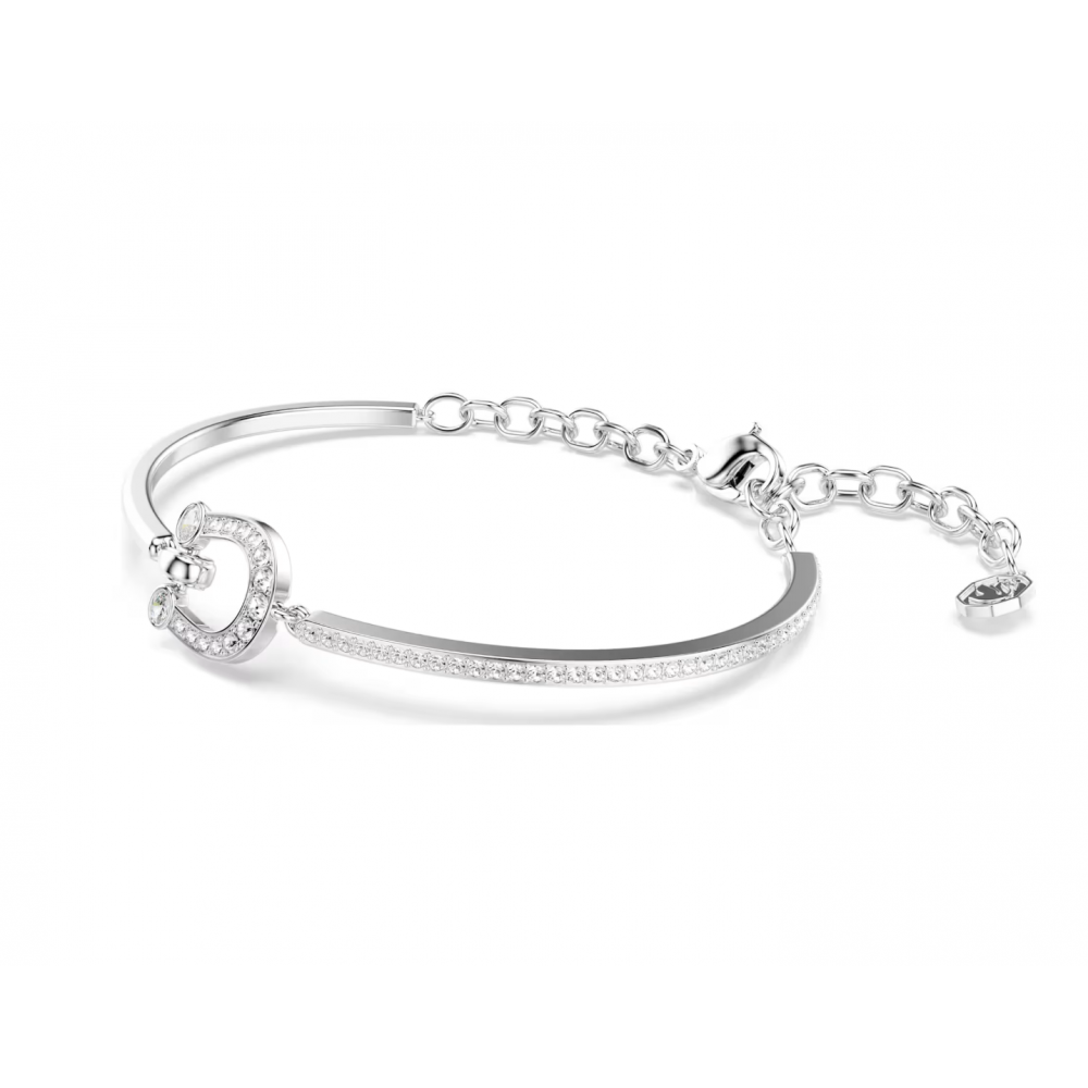 SWAROVSKI Βραχιόλι Symbolica, Pave, Πέταλο, Λευκό, Επιμετάλλωση ροδίου 5746220