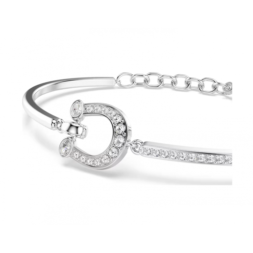 SWAROVSKI Βραχιόλι Symbolica, Pave, Πέταλο, Λευκό, Επιμετάλλωση ροδίου 5746220