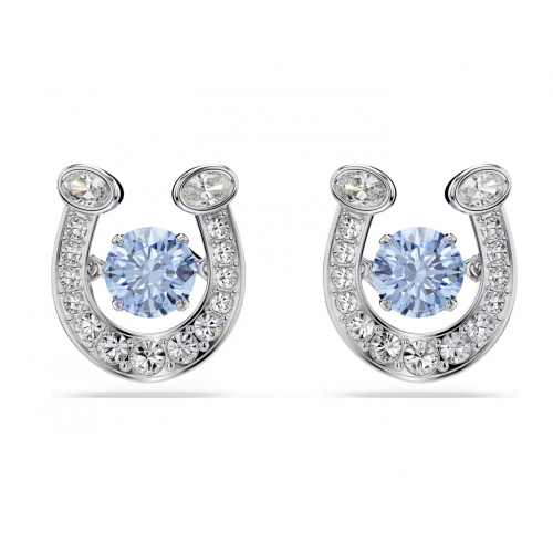 SWAROVSKI Symbolica Σκουλαρίκια, Στρογγυλή Κοπή, Μπλε, Pave, Πέταλο, Επιροδιωμένα 5746563