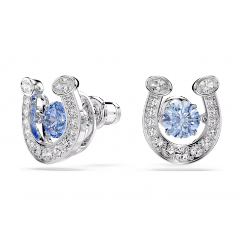 SWAROVSKI Symbolica Σκουλαρίκια, Στρογγυλή Κοπή, Μπλε, Pave, Πέταλο, Επιροδιωμένα 5746563