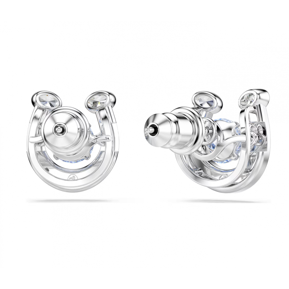 SWAROVSKI Symbolica Σκουλαρίκια, Στρογγυλή Κοπή, Μπλε, Pave, Πέταλο, Επιροδιωμένα 5746563