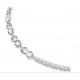 SWAROVSKI Κολιέ Matrix, Σχήμα S, Στρογγυλή κοπή, Λευκό, Επιμετάλλωση ροδίου 5747732