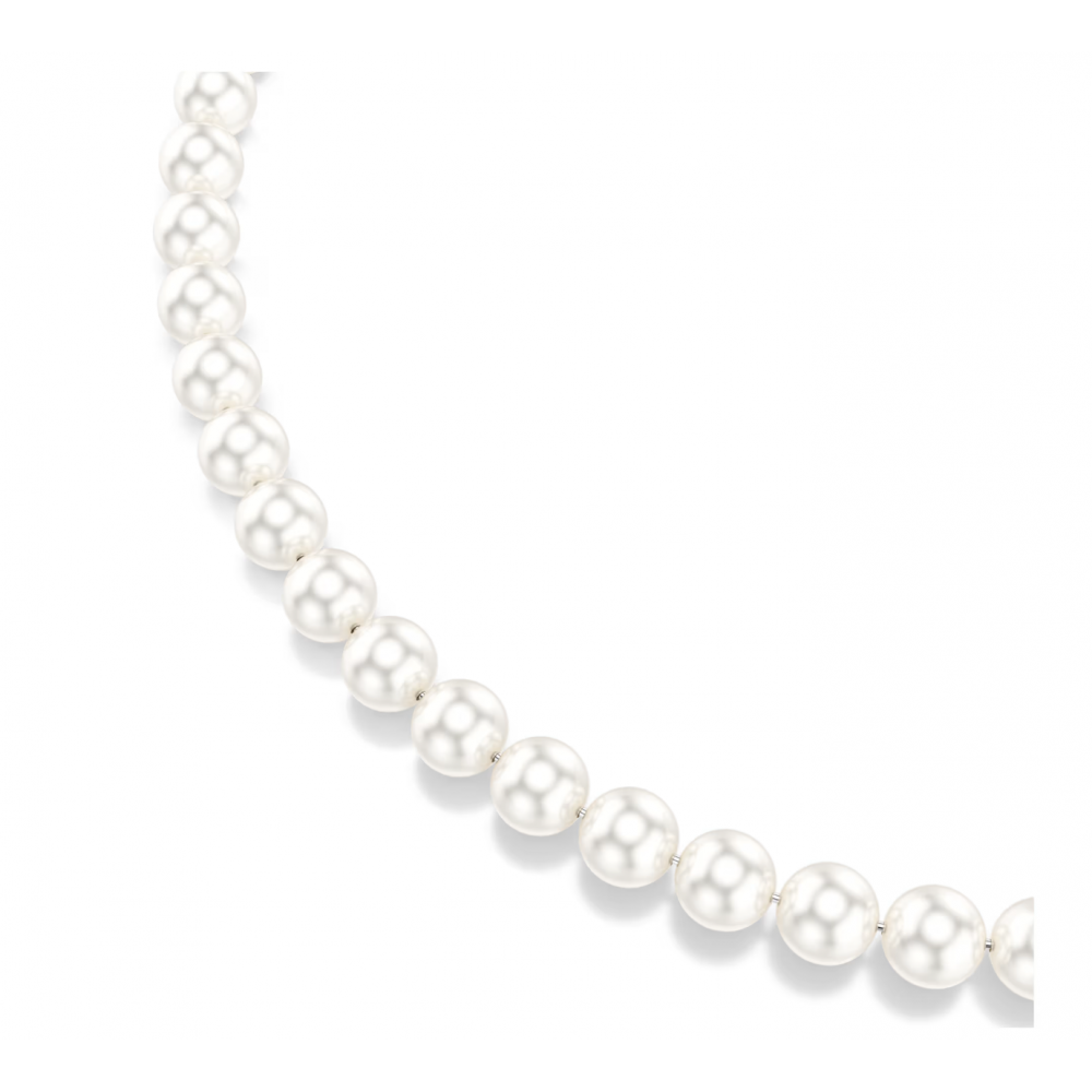 SWAROVSKI Κολιέ Matrix Crystal Pearl, Λευκό, Επιμετάλλωση ροδίου 5747746