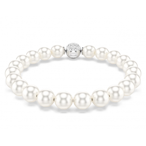 SWAROVSKI Βραχιόλι Matrix Crystal Pearl, Λευκό, Επιμετάλλωση ροδίου 5747747