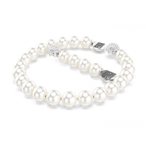 SWAROVSKI Βραχιόλι Matrix Crystal Pearl, Λευκό, Επιμετάλλωση ροδίου 5747747