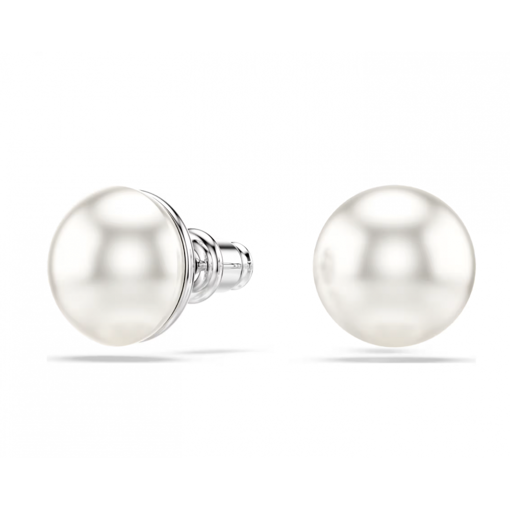 SWAROVSKI Σκουλαρίκια Matrix, Crystal pearl, Λευκό, Επιροδιωμένο 5747752