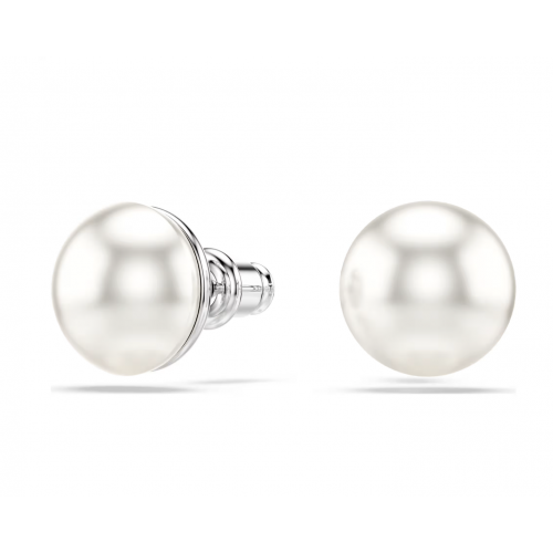 SWAROVSKI Σκουλαρίκια Matrix, Crystal pearl, Λευκό, Επιροδιωμένο 5747752