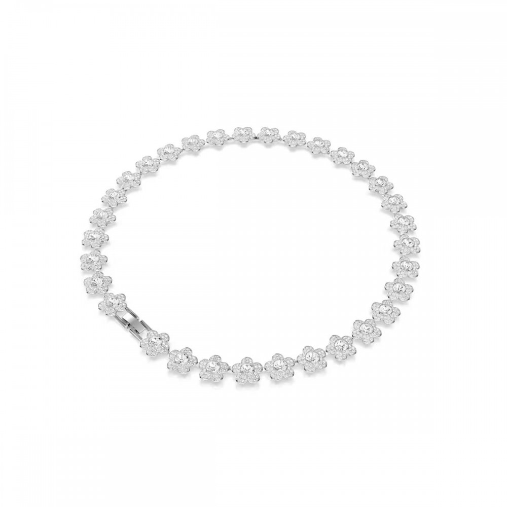 SWAROVSKI Κολιέ Ariana Grande, Στρογγυλή κοπή, Λευκό, Λουλούδι, Επιροδιωμένο 5749179