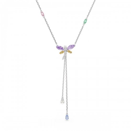 SWAROVSKI Κολιέ Ariana Grande Μείξη κοπών, Πολύχρωμο, Λιβελούλα, Επιμετάλλωση ροδίου 5749183