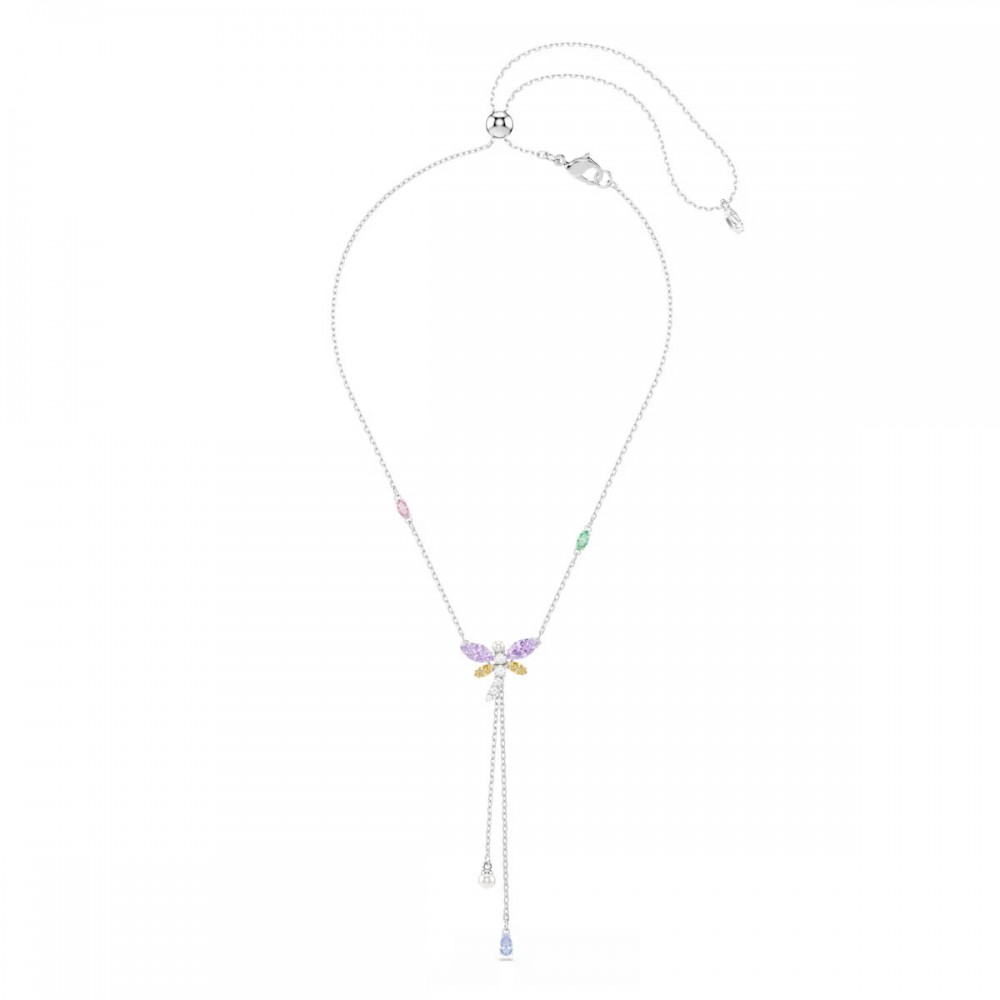 SWAROVSKI Κολιέ Ariana Grande Μείξη κοπών, Πολύχρωμο, Λιβελούλα, Επιμετάλλωση ροδίου 5749183