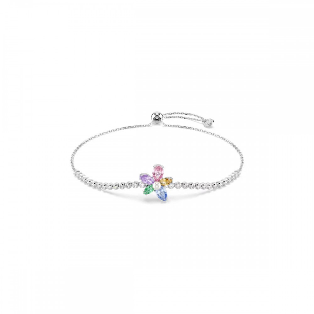 SWAROVSKI Βραχιόλι Ariana Grande, Μίξη κοπών, Πολύχρωμο, Λουλούδι, Επιμετάλλωση ροδίου 5749187