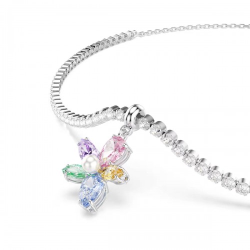 SWAROVSKI Choker Ariana Grande Μείξη κοπών, Πολύχρωμο, Λουλούδι, Επιμετάλλωση ροδίου 5749189