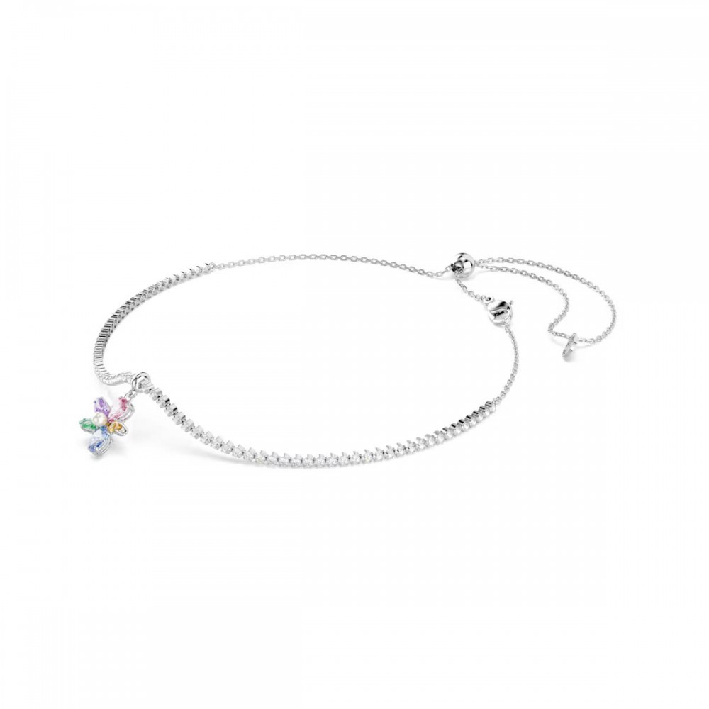 SWAROVSKI Choker Ariana Grande Μείξη κοπών, Πολύχρωμο, Λουλούδι, Επιμετάλλωση ροδίου 5749189