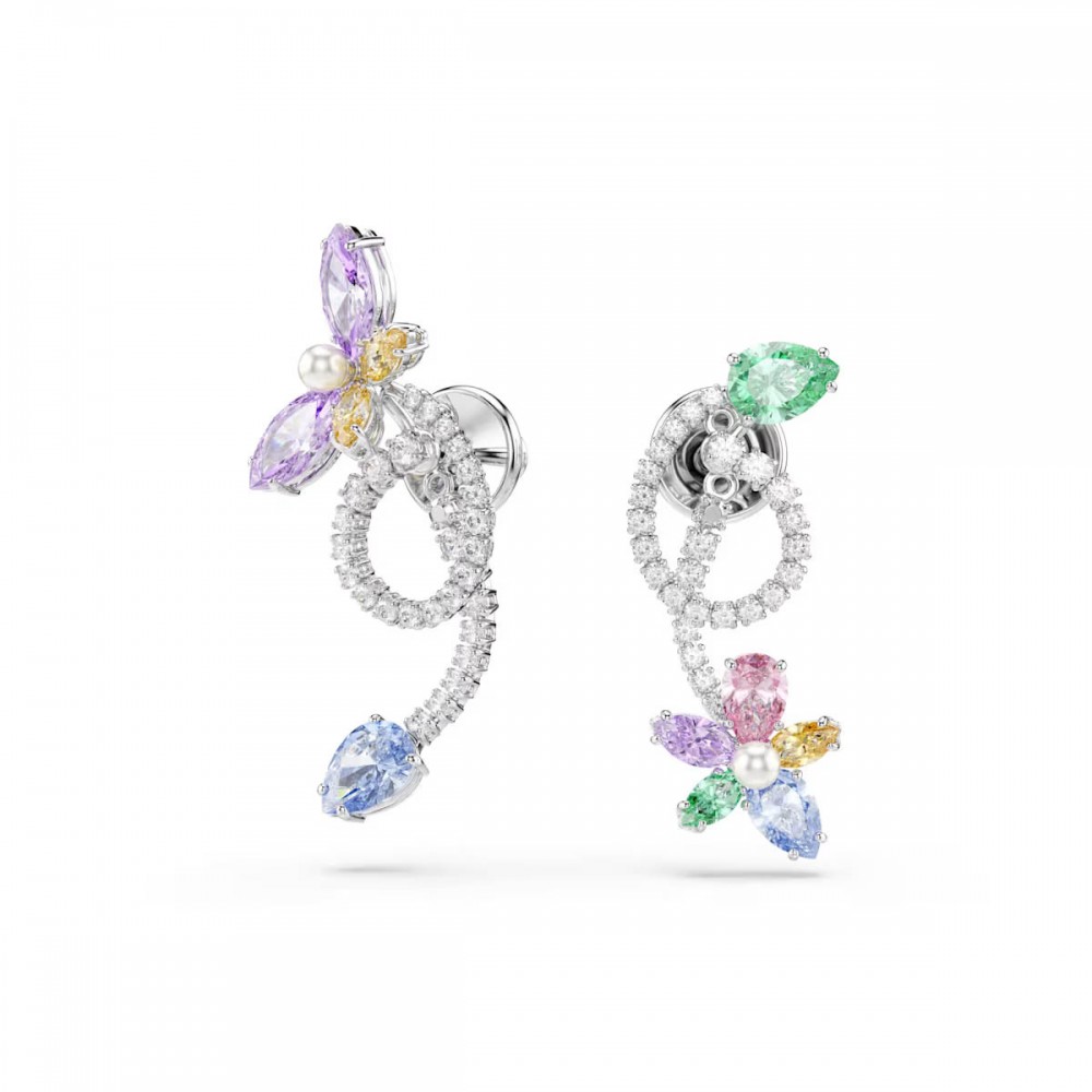 SWAROVSKI Ariana Grande Σκουλαρίκια Πολύχρωμα, Μίξη Κοπών, Λιβελούλα, Επιροδιωμένο 5749190