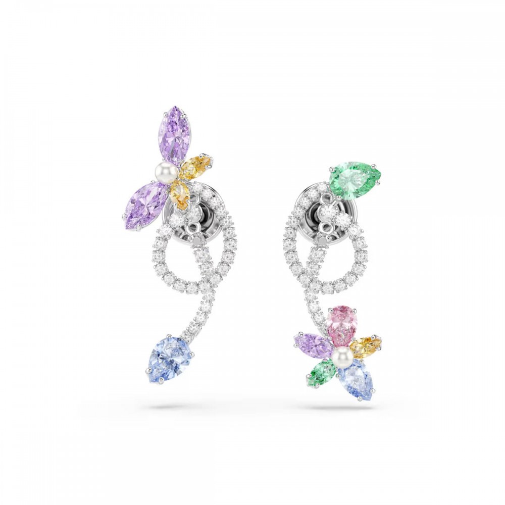 SWAROVSKI Ariana Grande Σκουλαρίκια Πολύχρωμα, Μίξη Κοπών, Λιβελούλα, Επιροδιωμένο 5749190