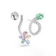 SWAROVSKI Ariana Grande Σκουλαρίκια Πολύχρωμα, Μίξη Κοπών, Λιβελούλα, Επιροδιωμένο 5749190