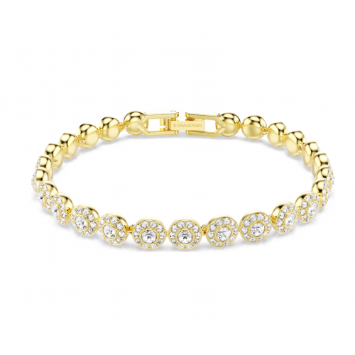 SWAROVSKI Una Angelic Βραχιόλι Στρογγυλή Κοπή, Λευκό Eπιμετ΄άλλωση σε Χρυσό Τόνο 5749386