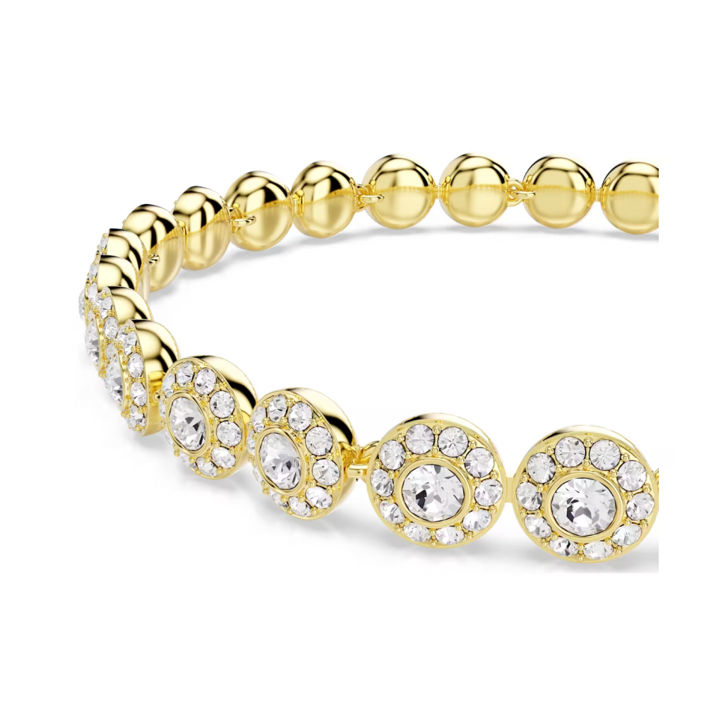 SWAROVSKI Una Angelic Βραχιόλι Στρογγυλή Κοπή, Λευκό Eπιμετ΄άλλωση σε Χρυσό Τόνο 5749386