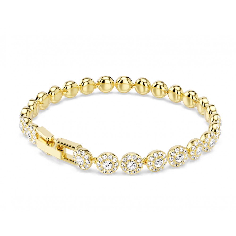 SWAROVSKI Una Angelic Βραχιόλι Στρογγυλή Κοπή, Λευκό Eπιμετ΄άλλωση σε Χρυσό Τόνο 5749386