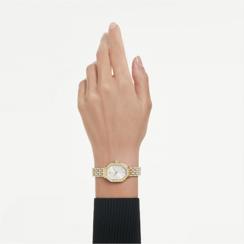 SWAROVSKI Dextera Octagon Με Μεταλλικό Μπρασελέ από Ανοξείδωτο Ατσάλι και Κρύσταλλα σε Χρυσό Τόνο 5749453