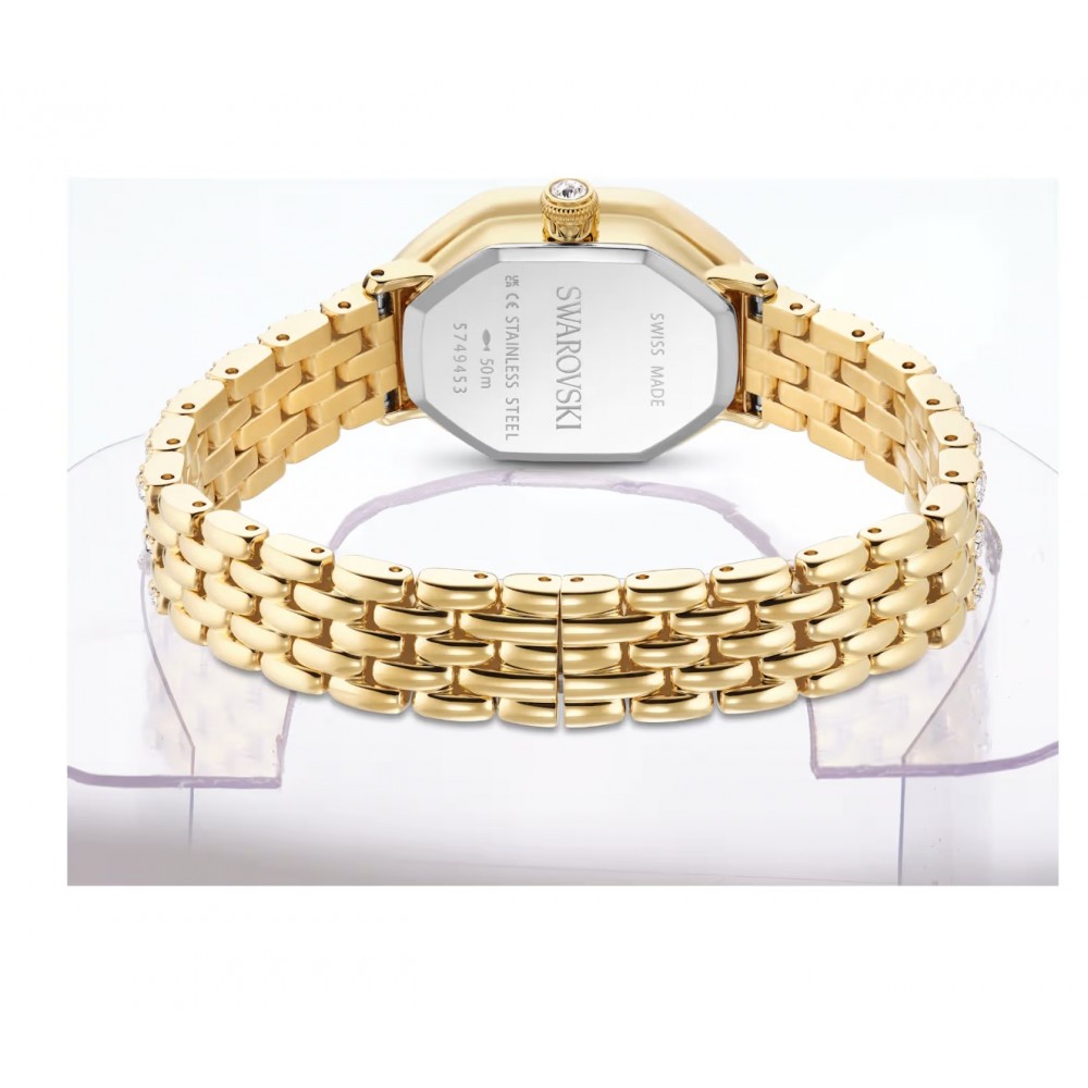 SWAROVSKI Dextera Octagon Με Μεταλλικό Μπρασελέ από Ανοξείδωτο Ατσάλι και Κρύσταλλα σε Χρυσό Τόνο 5749453