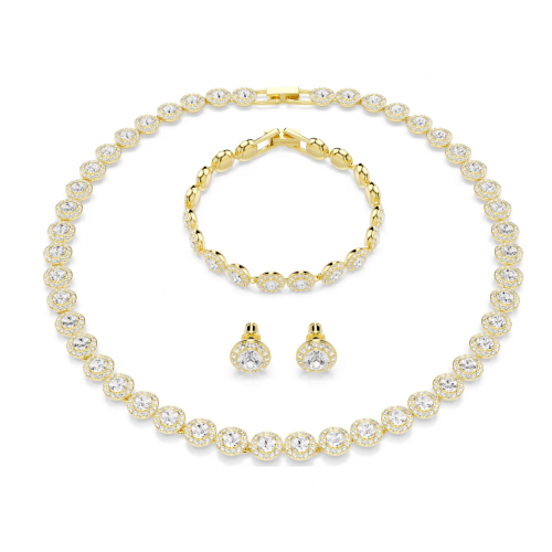 SWAROVSKI Una Angelic Set Στρογγυλή Κοπή, Λευκό, Επιμετάλλωση Ροδίου 5750619