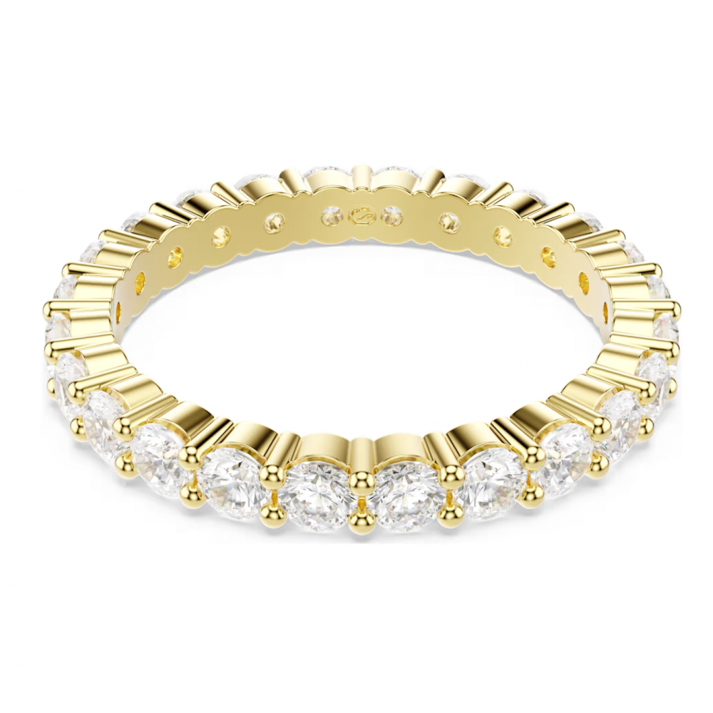 SWAROVSKI Δαχτυλίδι Matrix Vittore Στρογγυλή κοπή, Λευκό, Επιμετάλλωση σε Χρυσό Τόνο 5750960