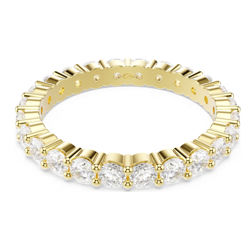 SWAROVSKI Δαχτυλίδι Matrix Vittore Στρογγυλή κοπή, Λευκό, Επιμετάλλωση σε Χρυσό Τόνο 5750960