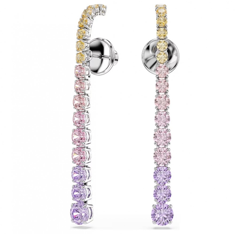 SWAROVSKI Σκουλαρίκια-σταγόνα Matrix Στρογγυλή Κοπή, Πολύχρωμα, Επιμετάλλωση ροδίου 5751195